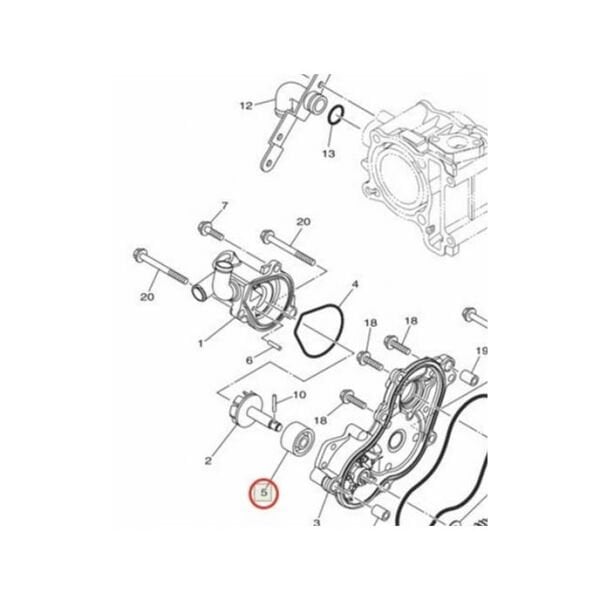 Yamaha Yzf R25 MT25 2014-2025 Devirdaim Su Pompası Keçesi A