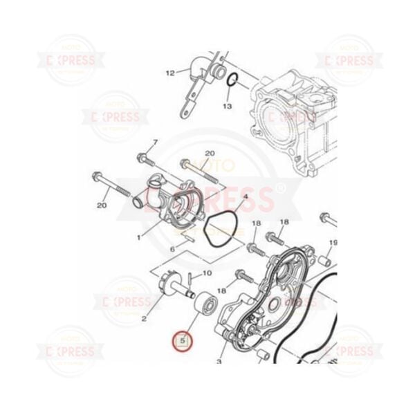 Yamaha Yzf R25 MT25 2014-2025 Devirdaim Su Pompası Keçesi A