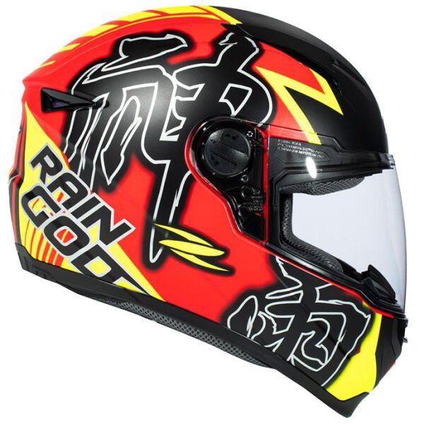 Zeus Zs-811A Al31  Mat Kırmızı Fluo Sarı Kapalı Kask