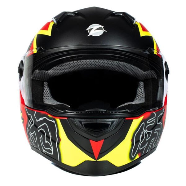 Zeus Zs-811A Al31  Mat Kırmızı Fluo Sarı Kapalı Kask
