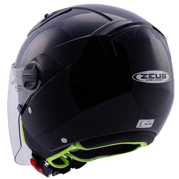 ZEUS ZS-213 PARLAK SİYAH AÇIK KASK
