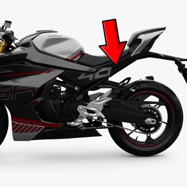 CFMoto 450SR 2022-2025 Sol Ön Sele Altı Yan Kapak Grenajı Paneli Mat A