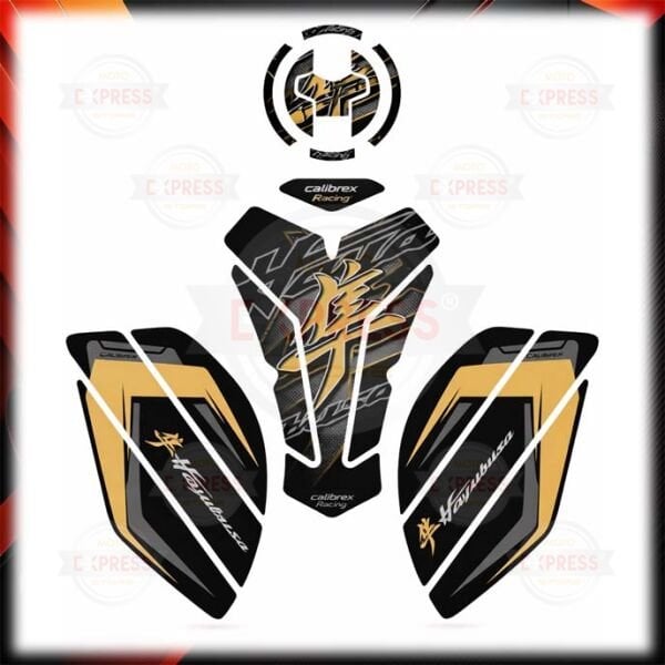 Suzuki GSX-R 1300 Hayabusa Gen3 21-26 Uyumlu Tankpad Depo Yan Ped Seti Siyah