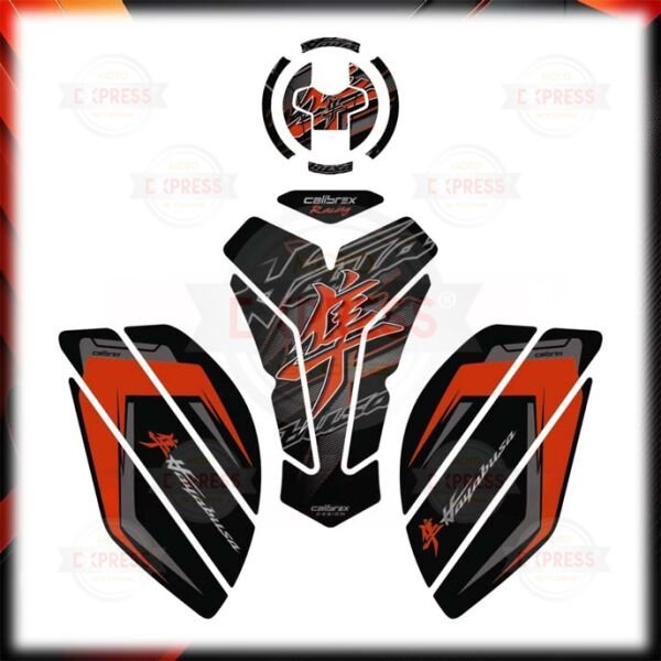 Suzuki GSX-R 1300 Hayabusa Gen3 21-26 Uyumlu Tankpad Depo Yan Ped Seti Turuncu