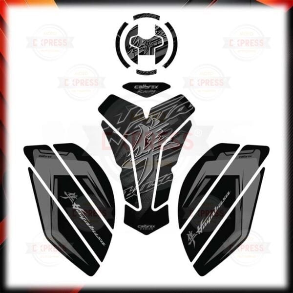 Suzuki GSX-R 1300 Hayabusa Gen3 21-26 Uyumlu Tankpad Depo Yan Ped Seti Gri