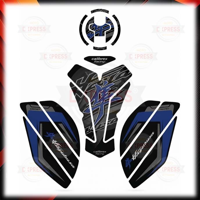 Suzuki GSX-R 1300 Hayabusa Gen3 21-26 Uyumlu Tankpad Depo Yan Ped Seti Mavi