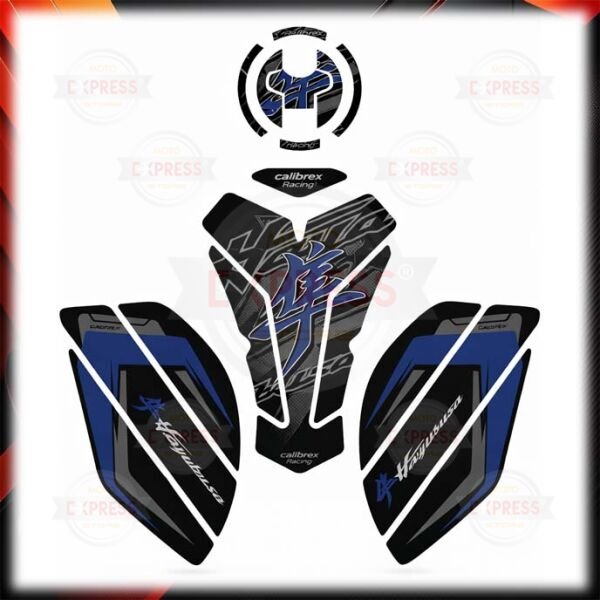 Suzuki GSX-R 1300 Hayabusa Gen3 21-26 Uyumlu Tankpad Depo Yan Ped Seti Mavi