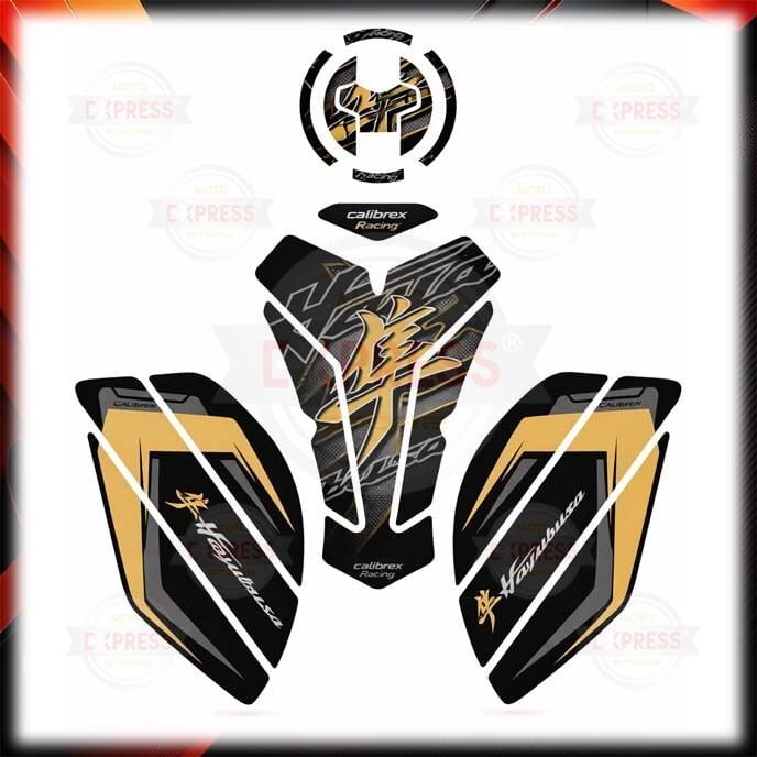Suzuki GSX-R 1300 Hayabusa Gen3 21-26 Uyumlu Tankpad Depo Yan Ped Seti GOLD