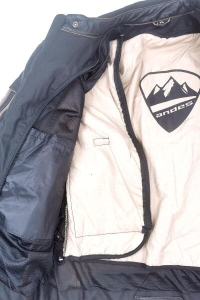 Andes Hakiki Dana Derisi 4 Mevsim Yazlık Kışlık Motosiklet Montu S