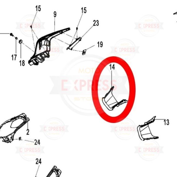 CFMoto 250SR 2020-2025 Sağ Arka Sele Altı Grenajı Ufak Panzolotu Parçası A