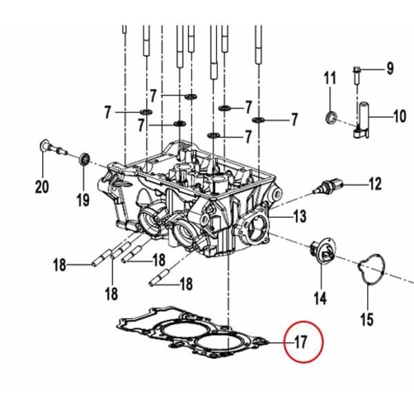 CFMoto 450SR 450NK Silindir Üst Contası A