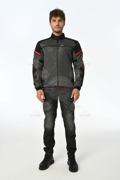 Ls2 Rıva Mont Siyah-Gri-Kırmızı