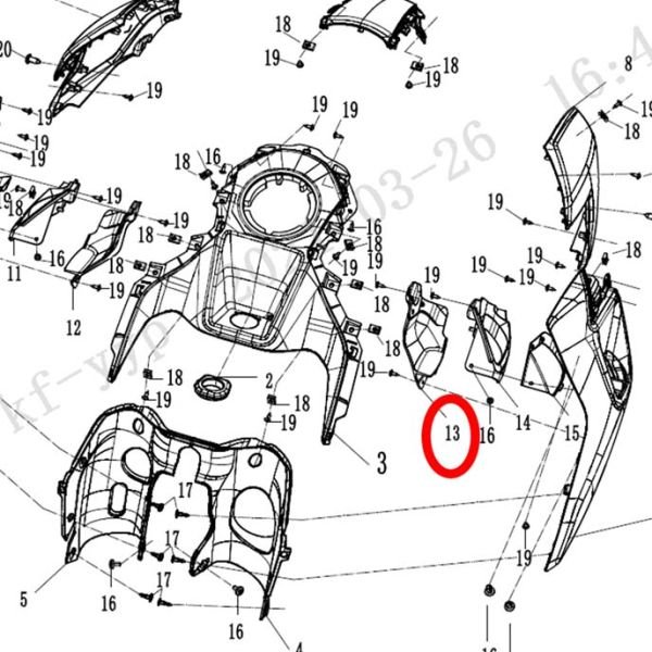 CFMoto 250NK 2023-2024 Sol Depo Grenajı İç Bağlantı Panzolotu A