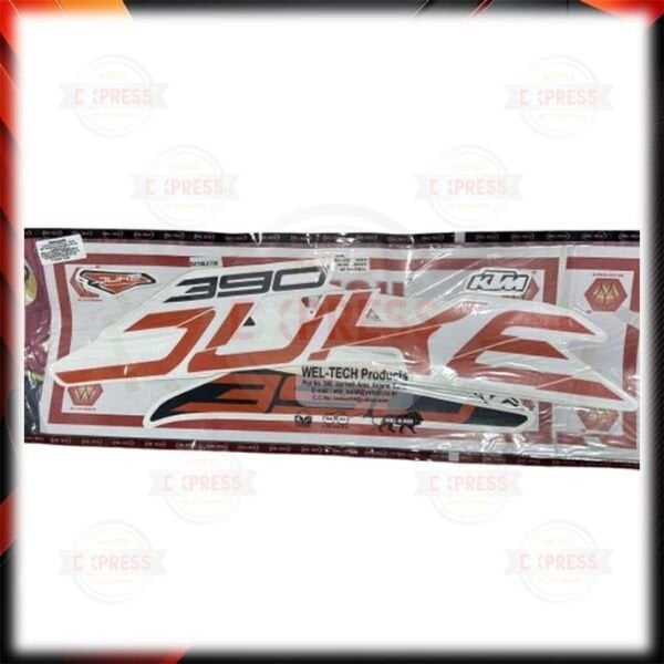 Ktm Duke 390 Beyaz Sticker Etiket Seti