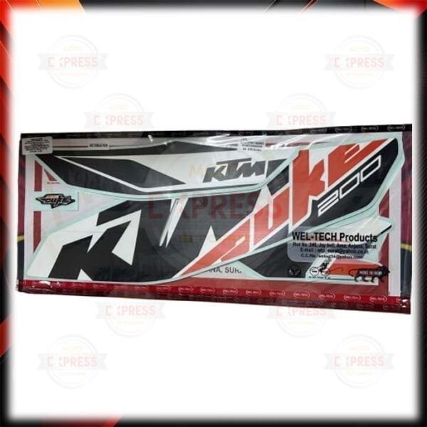 Ktm Duke 200 Siyah Sticker Etiket Seti