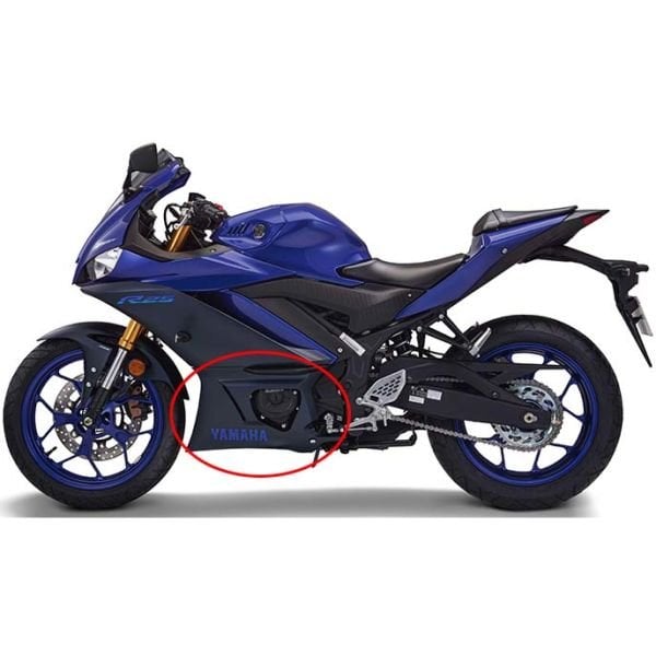 Yamaha Yzf R25 2022-2024 Sol Alt Sakal Çene Grenajı Paneli Mat Gümüş Mavi P9 A