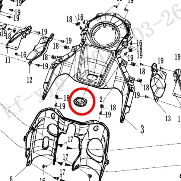 CFMoto 250NK 2023-2024 Euro5 Kontak Çerçevesi Plastiği Dekoru A