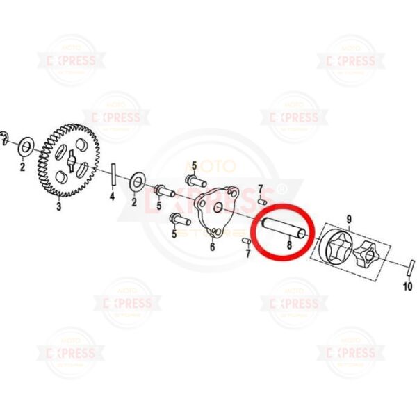 CFMoto 250NK 250SR 250CLX Yağ Pompası Şaftı Mili A