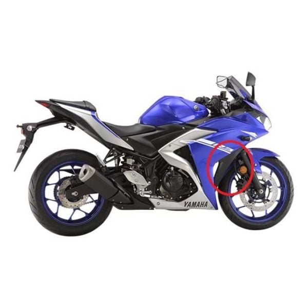 Yamaha Yzf R25 2014-2018 Sağ Ön Çamurluk Arkası Paneli Grenajı Parlak Siyah P1 A