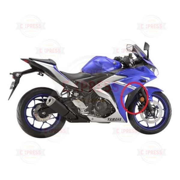 Yamaha Yzf R25 2014-2018 Sağ Ön Çamurluk Arkası Paneli Grenajı Parlak Siyah P1 A
