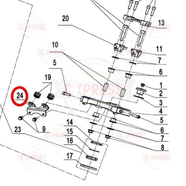 CFMoto 250NK 2018-2025 Ön Far Bağlantı Demiri Braketi A