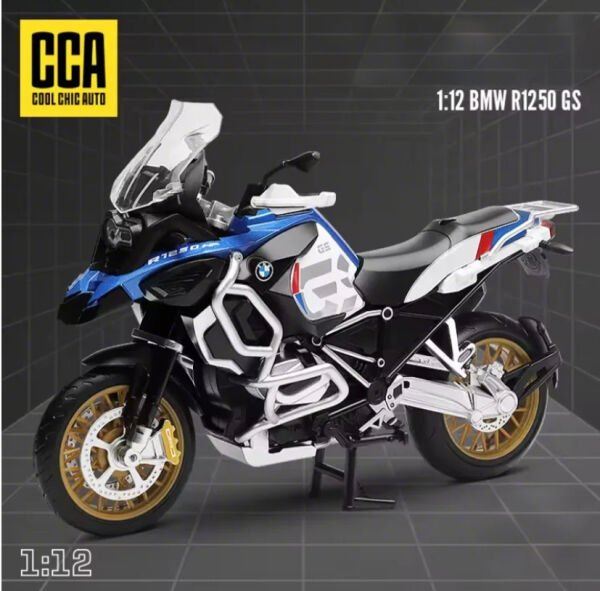 Bmw R1250 GS 1:12 Ölçek Maket Model Motosiklet MAVİ BEYAZ