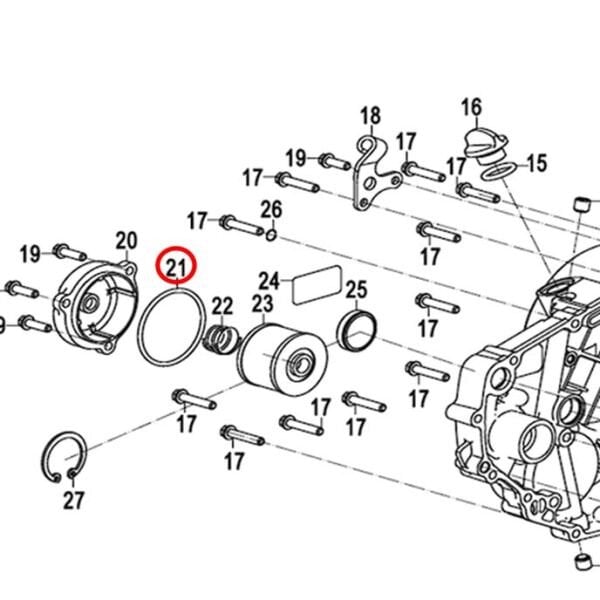 CFMoto 250NK 250SR 250CLX Yağ Filtresi Kapak Oringi Contası A