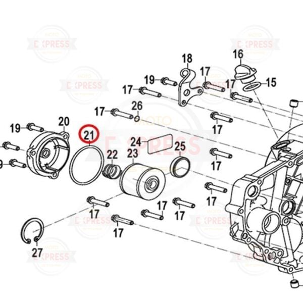 CFMoto 250NK 250SR 250CLX Yağ Filtresi Kapak Oringi Contası A