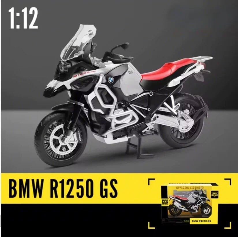 Bmw R1250 GS 1:12 Ölçek Maket Model Motosiklet Gri