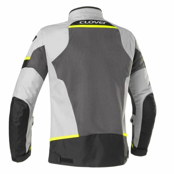 Clover Airjet-5 Korumalı Yazlık Motosiklet Montu Gri/ Sarı