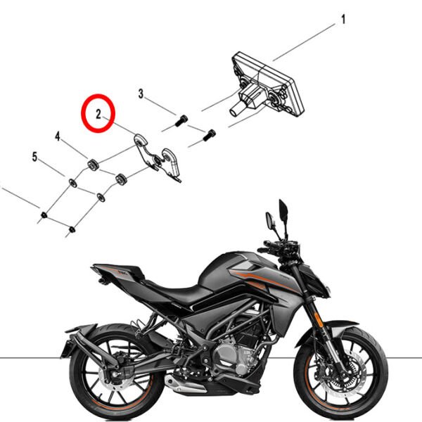 CFMoto 250NK 2023-2025 Km Kilometre Saati Göstergesi Alt Bağlantı Braketi Demiri