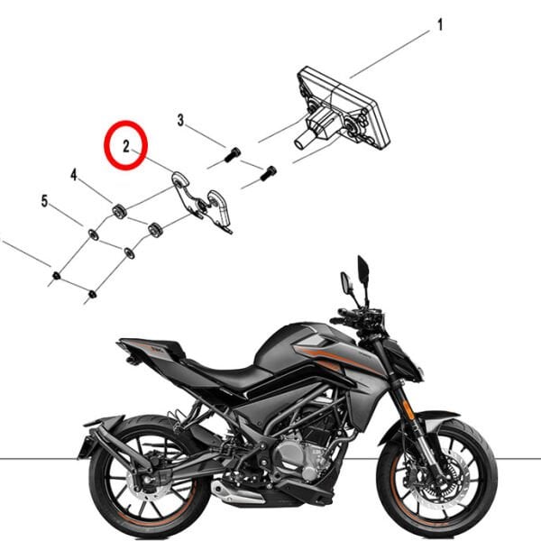 CFMoto 250NK 2023-2025 Km Kilometre Saati Göstergesi Alt Bağlantı Braketi Demiri