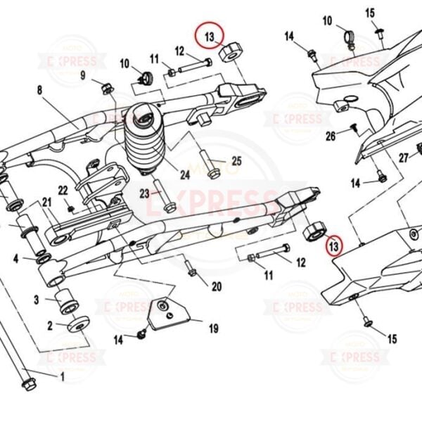 CFMoto 250NK 250SR 250CLX 1 Adet Teker Zinciri Gergi Ayarı Aparatı Kapağı A