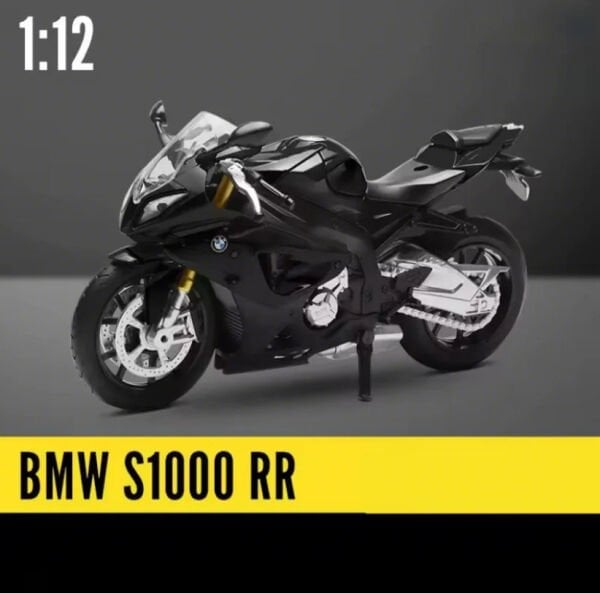 Bmw S1000RR 1:12 Ölçek Maket Model Motosiklet Siyah