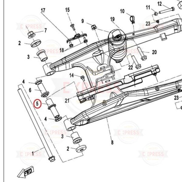 CFMoto 250NK 250SR 2018-2025 Sol Mafsal Burcu 5 A