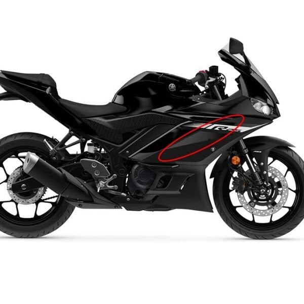 Yamaha YZF R25 2024 Mat Siyah Sağ Sinyal Grenajı Etiketi Sticker A