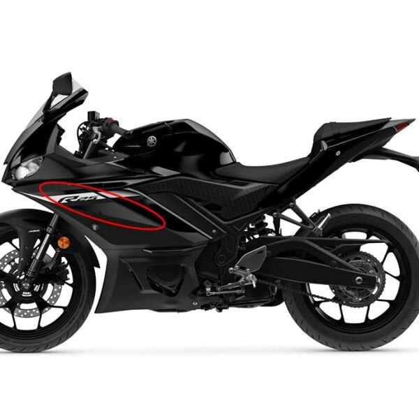 Yamaha YZF R25 2024 Mat Siyah Sol Sinyal Grenajı Etiketi Sticker A