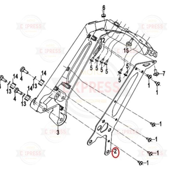 CFMoto 250NK 2018-2025 Arka Çamurluk Sıyırıcı Bağlantı Braketi Demiri A