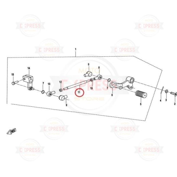 CFMoto 250NK 2018-2025 Vites Pedalı Ara Mili A