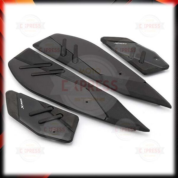 Yamaha Xmax250 TFT 2024-2026 4'lü Alüminyum Metal Alt Basamak Paspas Seti Siyah