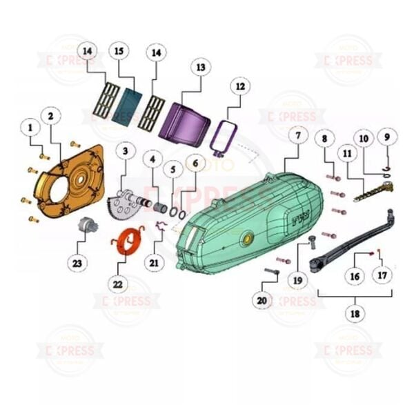 Tvs Jupiter125 Ayak Marş Pedalı Kolu Yarım Ay Dişlisinin Burcu Pimi A