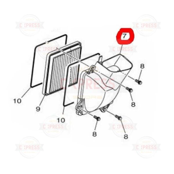 Yamaha Xmax250-300 2018-2024 Varyatör Debriyaj Hava Filtresi Kapağı A