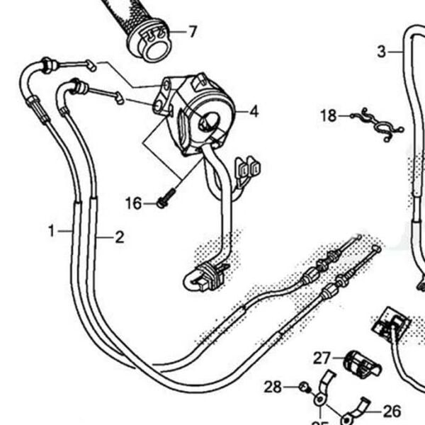Honda CRF250L 2012-2023 A Nolu Gaz Halatı Teli A