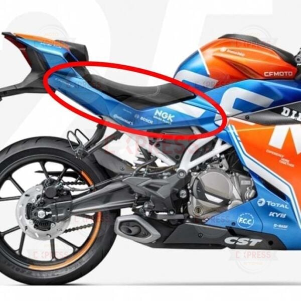 CFMoto 250SR 2023-2024 Turuncu İçin Sağ Uzun Sele Altı Grenajı Paneli Mavi A