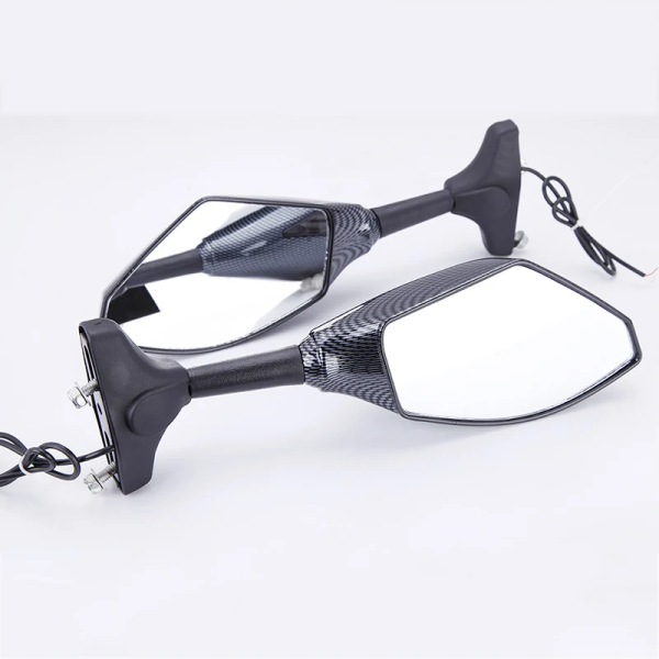 Kayar Led Sinyalli Karbon Racing Motosiklet Aynası Takımı