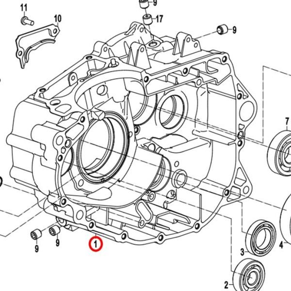CFMoto 250NK 2023-2025 250CLX Sağ Blok Motor Bloğu Karteri A