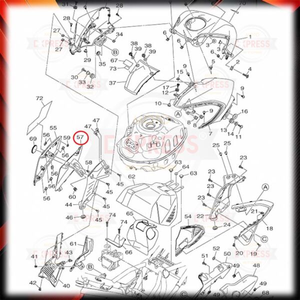 Yamaha MT25 2020-2026 Sağ Ramair İç Panzolotu