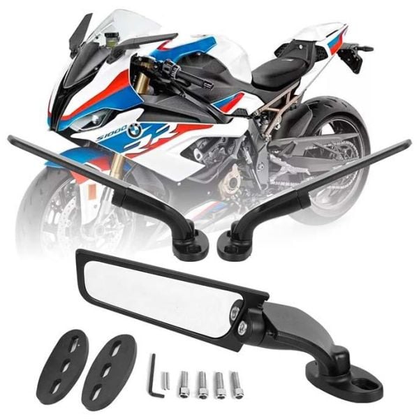 Racing Motosiklet Katlanır H2 Rüzgar Kanat Yarasa Kanadı Aynası