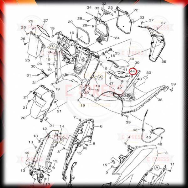 Yamaha Nmax125-155 2021-2024 Benzin Depo Kapağı İç Panzolotu
