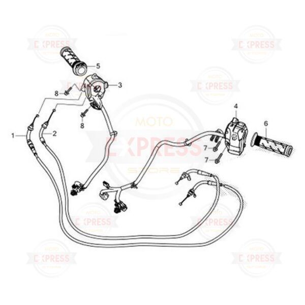 A Nolu Honda Nss Forza250 2021-2023 Gaz Halatı Teli A